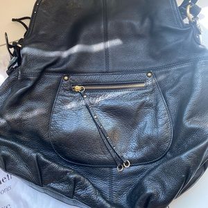 Hayden Harnett Black Vegan Leather Shoulder Bag